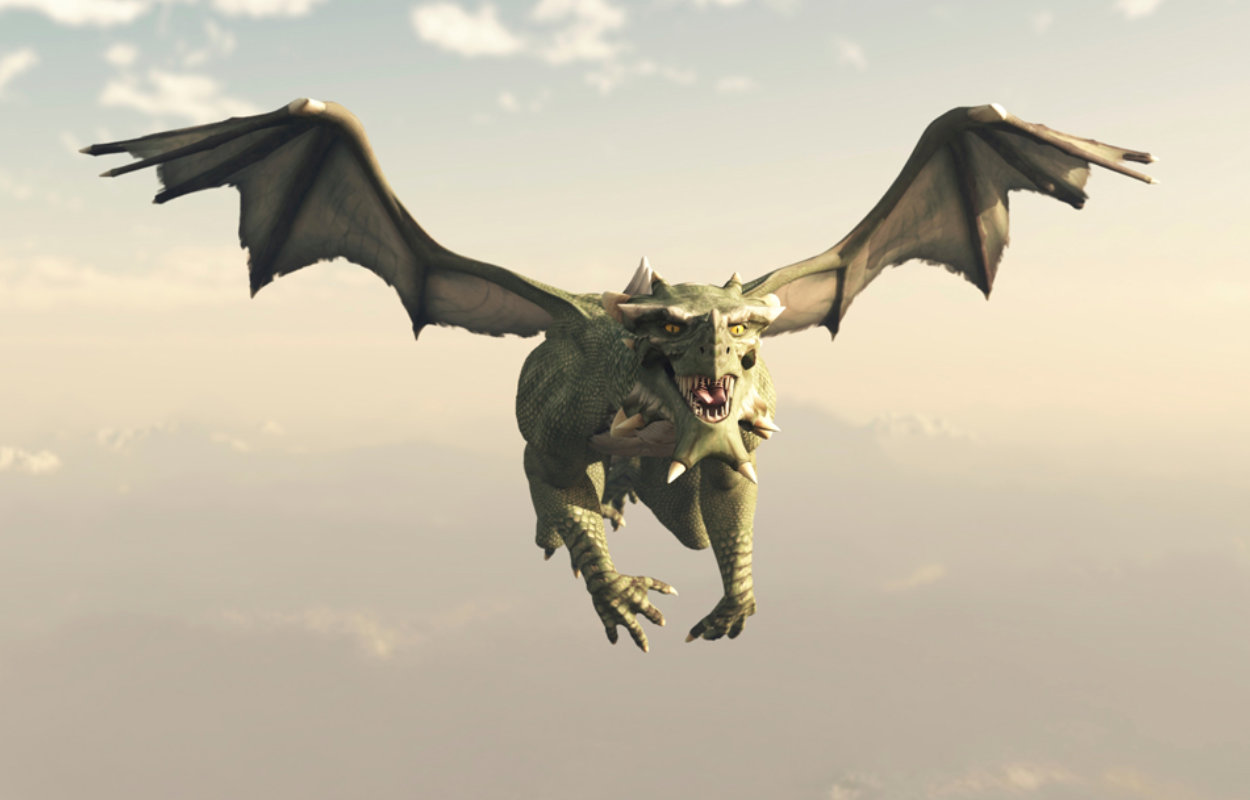 Dragon flying