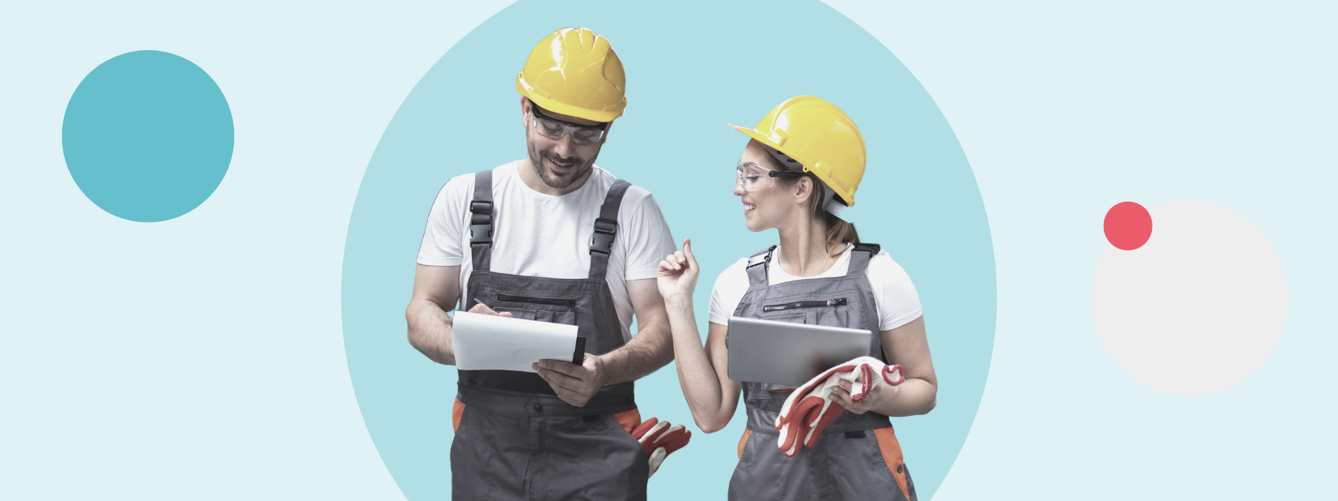 Technical Translations in Manufacturing - Two people discussing a translated document