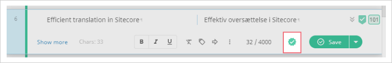 OK symbol on Smart Editor