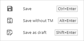 Image of the saving shortcuts on Smart Editor