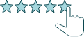 Icono de revisión marcando cinco estrellas