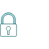 Security icon, represented with a padlock