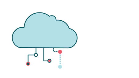 Illustration of a network cloud