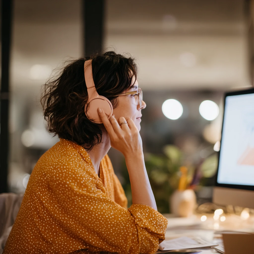 woman-checking-audio-headphones-computer-desk.webp