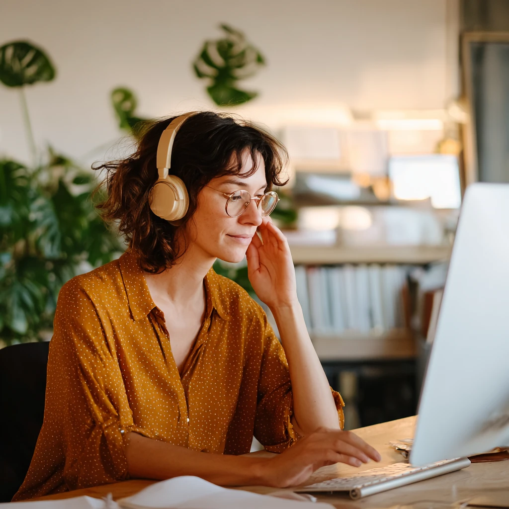 woman-reviewing-recording-headphones-screen.webp
